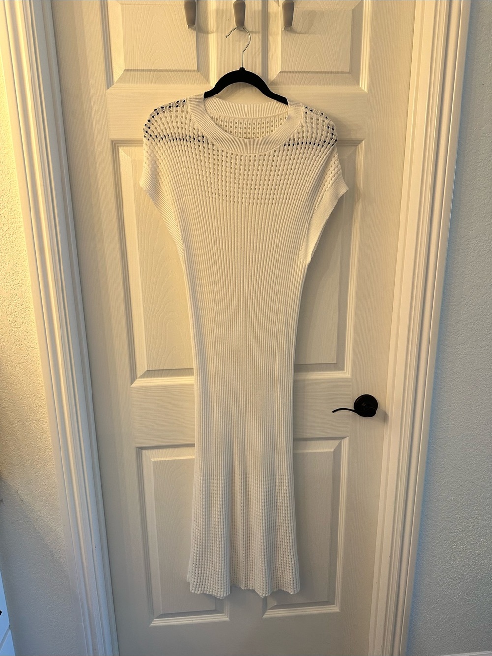 White Knit Midi Dress - Women